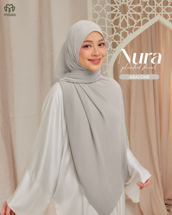 NURA PLEATED SHAWL - ABALONE